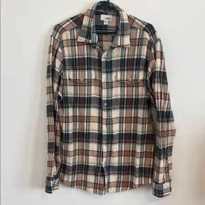 Sonoma Men's Plaid Shirt in Green and Brown